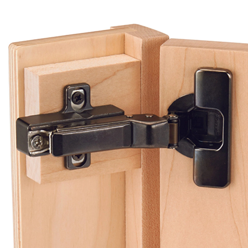 110° Self Close Hinge - Pair - Overlay:Inset - Style:Face Frame or Frameless - Finish:Nickel Plated